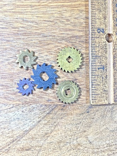 Assorted Lot Of Old Clock Movement Click Wheels (Lot Of 5) (KD1992)