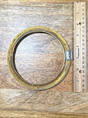 Old Brass Clock Dial Trim Ring 5.59 Inch Outer Diameter 4.58 Inner Dia. (K8858)