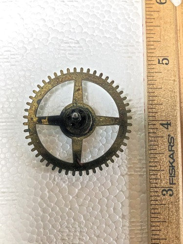 Ingraham 30 Hour Clock Movement Time Side 2nd Wheel (See Pics To ID) (K8638)