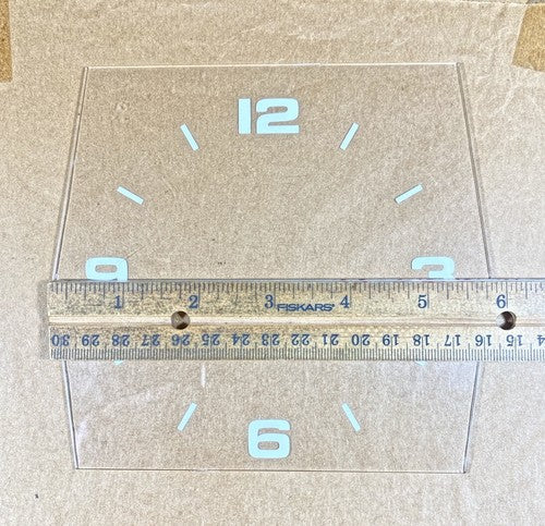 Vintage Clear Plastic Clock Dial Pan (KD091)