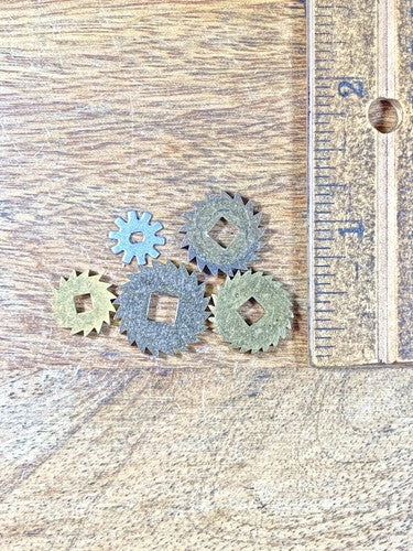Assorted Lot Of Old Clock Movement Click Wheels (Lot Of 5) (KD2048)
