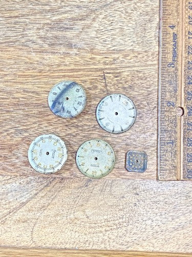 Assorted Lot Of Old Watch Dials (Lot Of 5) (KD2271)