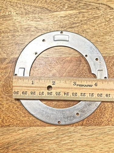 Old Clock Dial Pan Mounting Plate 4.58 Inches Or 116.36mm Outer Diameter (K8036)