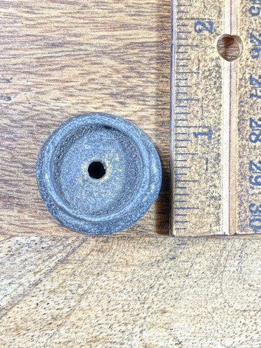 Antique Round Mantel Clock Column Base (Takes 3/4 Inch Round Column)    (KD1361)