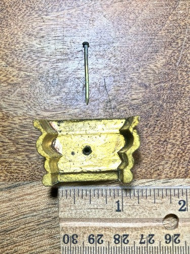 Large Old Mantel Clock Square Column Top Or Capital   (K8264)