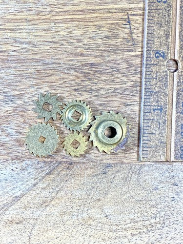 Assorted Lot Of Old Clock Movement Click Wheels (Lot Of 5) (KD2103)