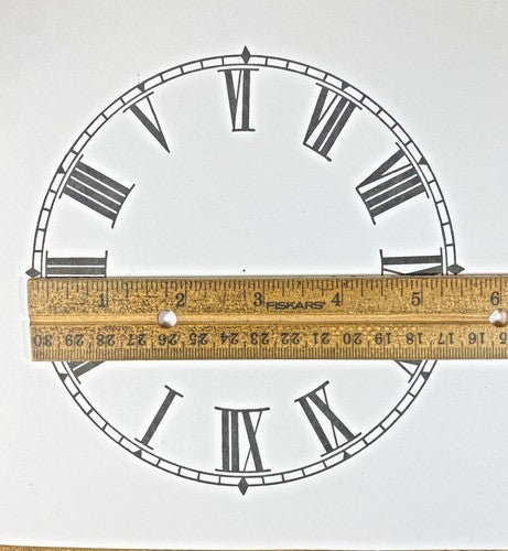 5 1/2 Inches Diameter Clock Paper Dial, Roman Numbers  (Lot 221)