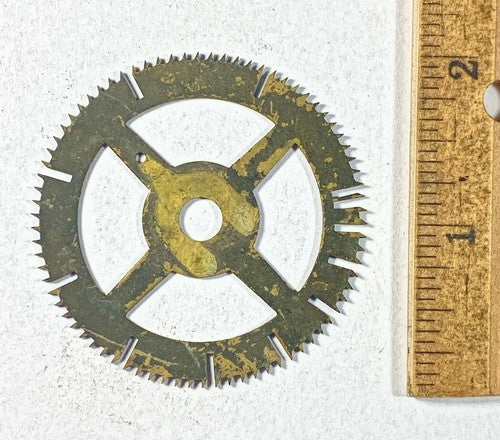 Antique Clock Movement Count Wheel  (50.82mm Dia, 6.73mm Inner Dia) (KD213)