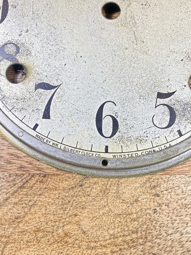 Gilbert Clock Movement (Stamped 24) Dial Pan (See Pics To ID Mvmt) (KD1171)