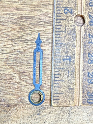 Antique 1 1/2 Inch Long Clock Hour Hand  (Arbor Is 5.00mm Dia) (KD2302)