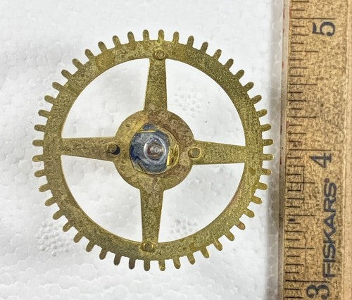 Ingraham 8 Day Clock Movement Strike Side 3rd Wheel (See Pics To ID Mvmt)(KD465)