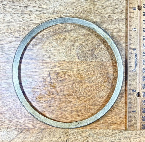 Old Metal Clock Dial Pan Trim Ring (5.36 Inch Dia, 4.84 Inner Dia)     (KD164 )