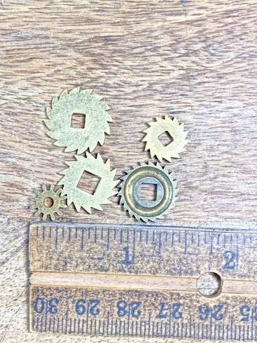 Assorted Lot Of Old Clock Movement Click Wheels (Lot Of 5) (KD2105)