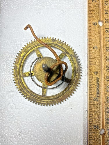 Birge & Fuller Clock Movement Strike Side Main Wheel (See Pics To ID)  (KD1562)