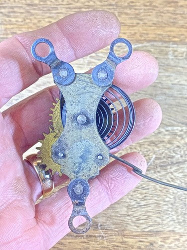 Old Kitchen Clock Alarm Movement (Spring Is Good) For Parts/Repair (KD1289)