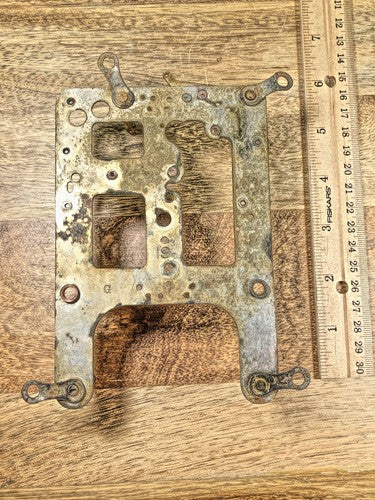Gilbert Clock Movement (Stamped 19) Front Plate (Pivot Holes Look Good)  (K7912)