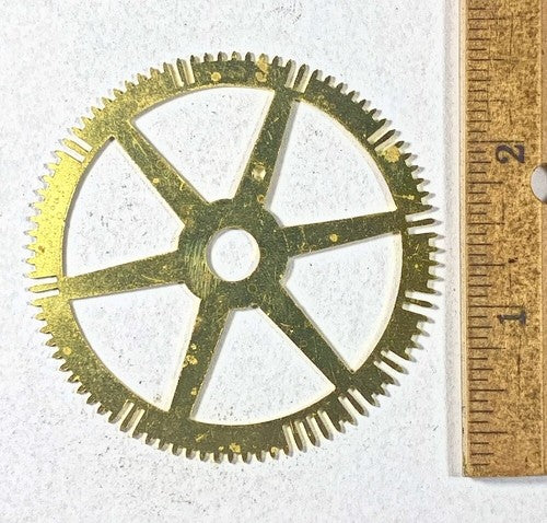 Antique Clock Movement Count Wheel  (64.41mm Dia, 8.34mm Inner Dia) (KD217)