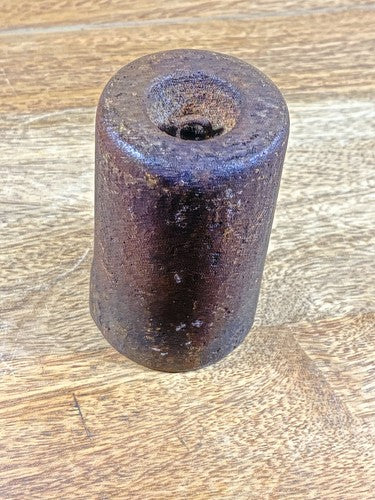 Antique Clock Weight 3 1/2 Inches Long 2 lb 14oz 2.16 Inch Diameter Base (WT021)
