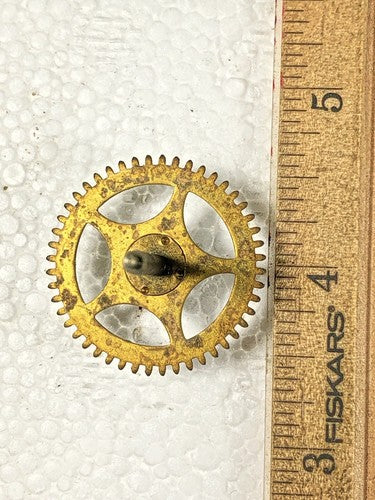 Gilbert Clock Movement (Stamped 24) Time Side 4th Wheel (See Pics To ID)(K9599)