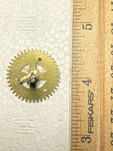 Korean Sehwa Clock Movement Strike Side 4th Wheel  (See Pics To ID Mvmt) (K7986)