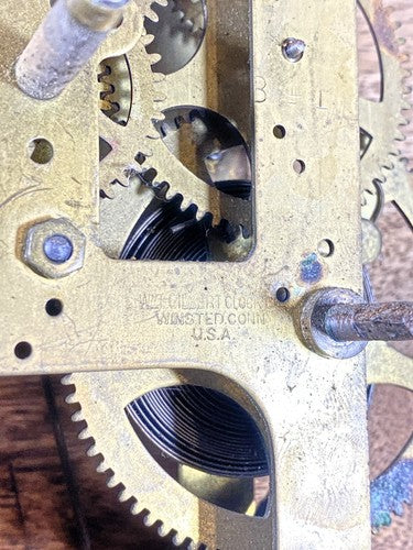 Gilbert Clock Movement (Stamped 24) Verge (See Pics To ID Mvmt) (KD1152)
