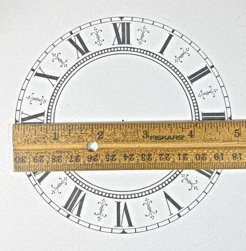4 7/8 Inches Diameter Clock Paper Dial, Roman Numbers  (Lot 216)