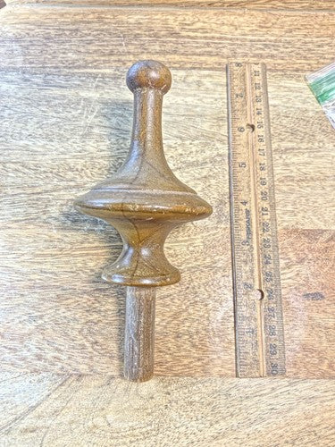 Clock Finial 4 1/2 Inches Tall, 2 3/4 Inch Diameter, 9/16 Inch Shaft    (KD2085)
