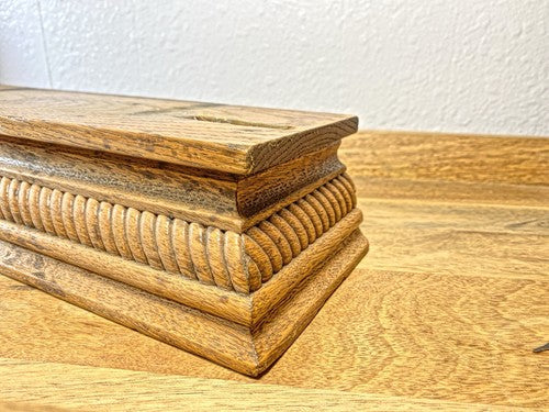 Parlor Or Kitchen Clock Wooden Top (14 5/8 X 5 X 3 Inches Tall)   (LL5271)