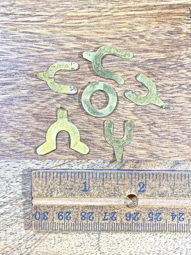 Assorted Lot Of Antique Clock Movement Count Wheel Retainers   (KD967)