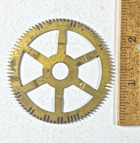 Antique Clock Movement Count Wheel  (61.56mm Dia, 10.31mm Inner Dia) (KD218)