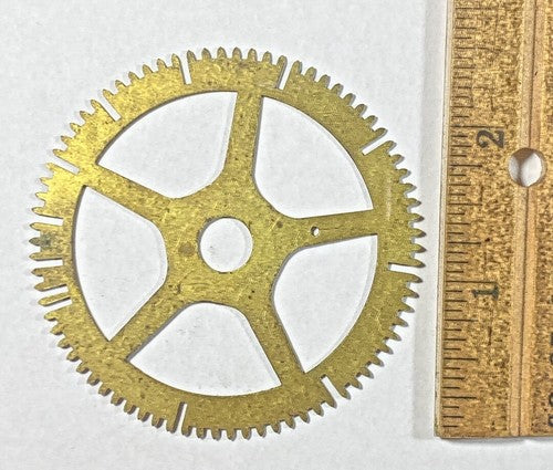 Antique Clock Movement Count Wheel  (65.52mm Dia, 9.25mm Inner Dia) (KD261)