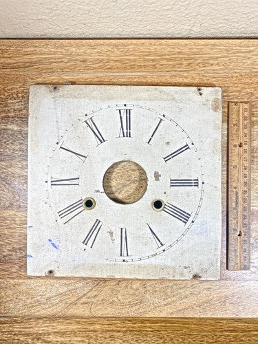 Old Wood Clock Dial Pan 9 Inches Wide X 9 Inches Tall    (LL5243)