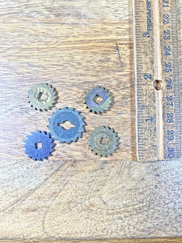 Assorted Lot Of Old Clock Movement Click Wheels (Lot Of 5) (KD1991)