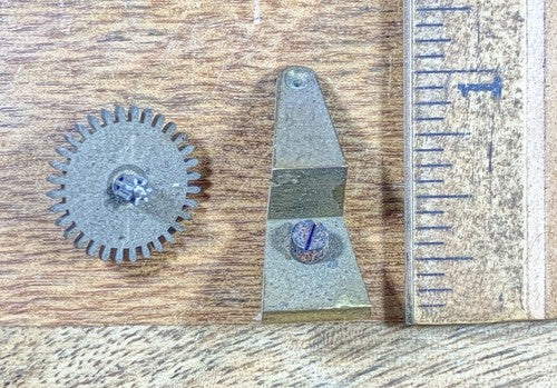 Japy Freres Clock Movement Minute Wheel and Cover (See Pics To ID Mvmt) (KD480)