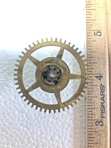 Old Baden Clock Movement Strike Side 4th Wheel (See Pics To ID Mvmt) (K8817)