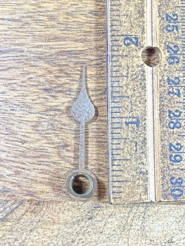 Old Brass Clock Hour Hand 1 5/8 Inches Long (Arbor Dia 5.2mm) (KD1523)