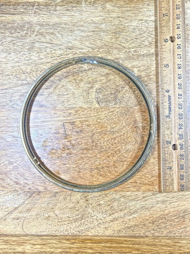 Old Metal Clock Dial Pan Trim Ring (5.36 Inch Dia, 4.84 Inner Dia)     (KD164 )