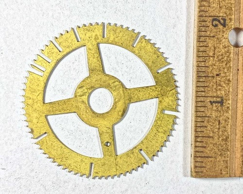 Antique Clock Movement Count Wheel  (50.66mm Dia, 8.34mm Inner Dia) (KD224)