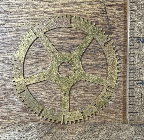 Antique American Clock Movement Count Wheel  (65.45mm Dia, 9.25mm Inner (KD192)