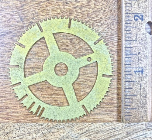 Antique Clock Movement Count Wheel  (50.99mm Dia, 6.53mm Inner Dia) (KD272)