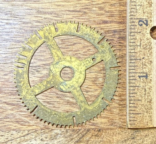 Antique Clock Movement Count Wheel  (51.03mm Dia, 6.62mm Inner Dia) (KD300)