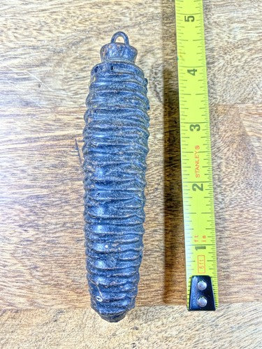 Cuckoo Clock Cast Iron Pine Cone Weight 266g, 4.5 Inches Long    (WT005)