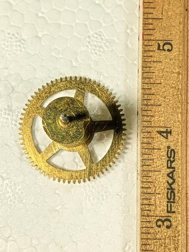 Smiths Enfield Clock Movement Chime Side 4th Wheel (See Pics To ID Mvmt)(K9257)