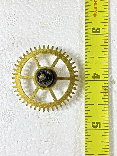 Seth Thomas 89 Clock Movement Time Side 4th Wheel (See Pics To ID Mvmt)  (KD1178