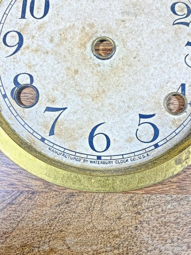 Old Waterbury 8 Day Clock Movement Dial Pan (K9981)