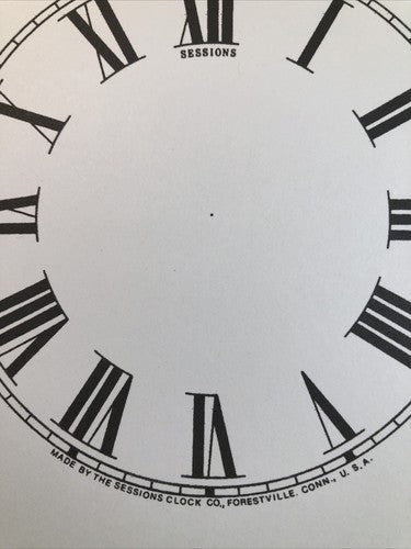 4 1/2" Sessions Clock Paper Dial, Roman Numeral             (Lot 185)