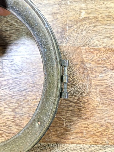 Old Brass Clock Dial Trim Ring 5.65 Inch Outer Diameter 4.48 Inner Dia. (K9023)