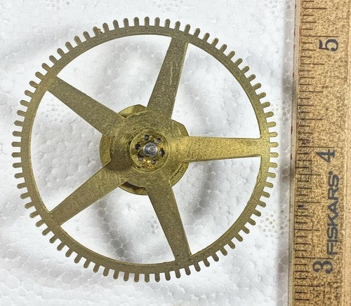 Unbranded 30 Hour Clock Movement Strike Side 3rd Wheel (See Pics To ID) (KD501)