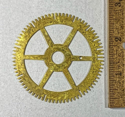 Antique Clock Movement Count Wheel  (66.94mm Dia, 9.69mm Inner Dia) (KD198)