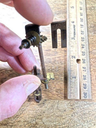 Ingraham (Stamped 5 28) Clock Movement Suspension Bridge(See Pics To ID) (K8567)